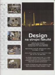 Obálka skládačky k první výstavě Design na strojní fakultě v Design centru ČR v Brně (1996–97) | Autor: archiv OPD