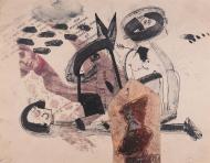 Pin-up XXV (Pin-up girl), alchymáž, kolem roku 1965.  | Autor: Archiv Radka Pilaře